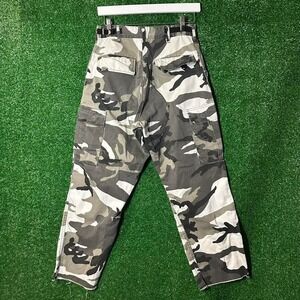 Y2K‎ Skater Style White camo cargo Pants with adjustable waist